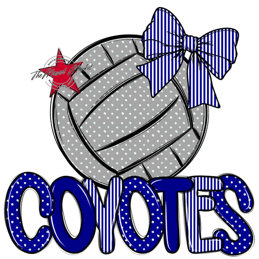 Coyotes Volleyball Spirit Design-Blue