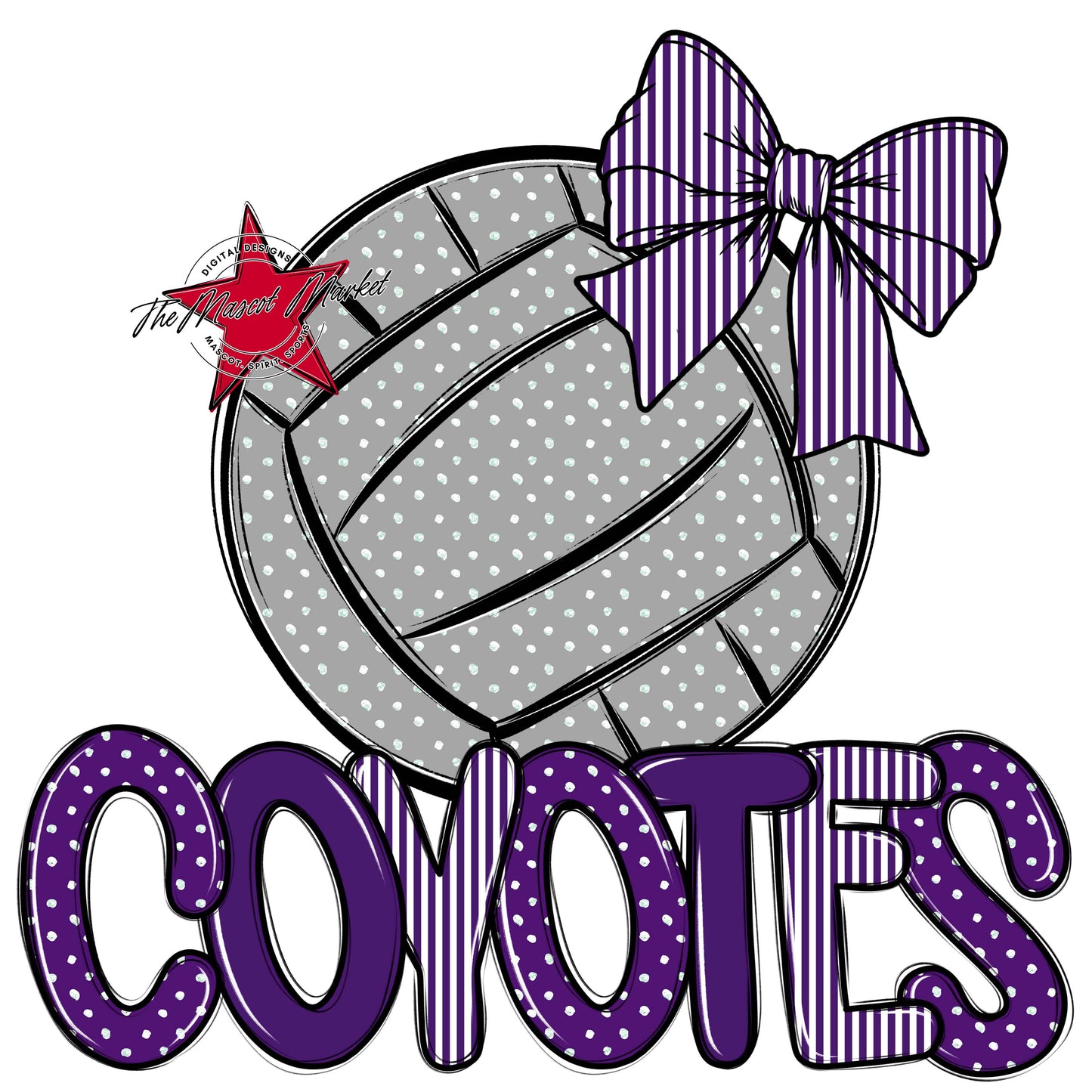 Coyotes Volleyball Spirit Design-Purple