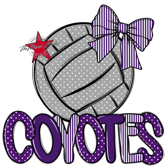 Coyotes Volleyball Spirit Design-Purple