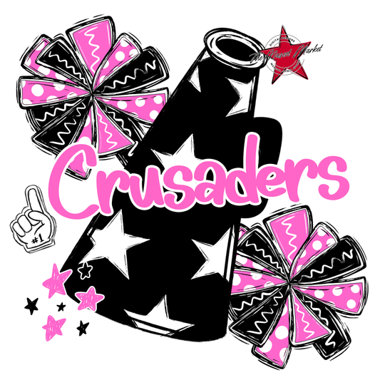 Crusaders Alpha Megaphone Design-Baby Pink