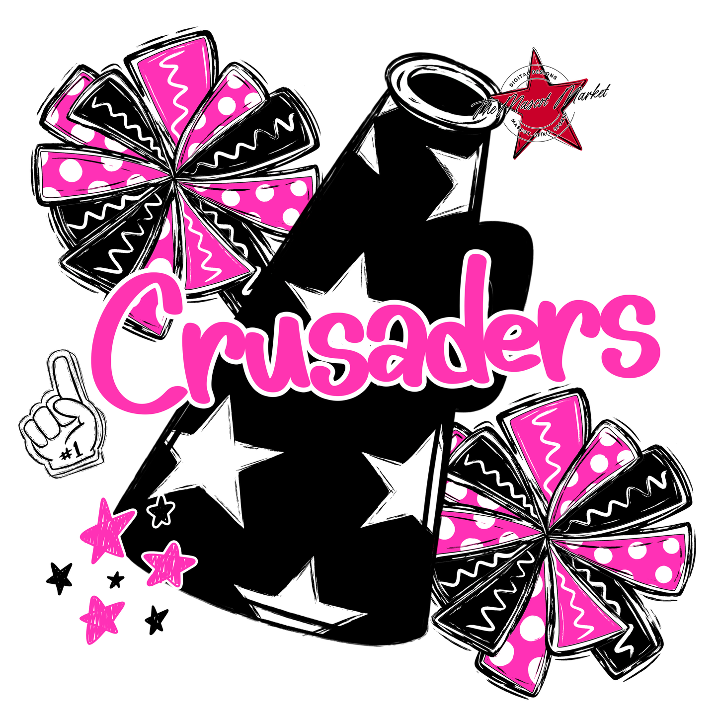 Crusaders Alpha Megaphone Design-Pink
