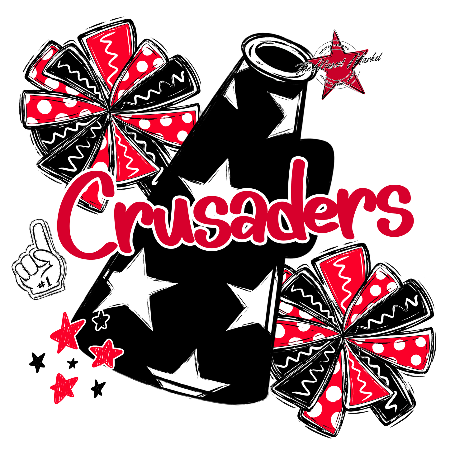 Crusaders Alpha Megaphone Design-Red