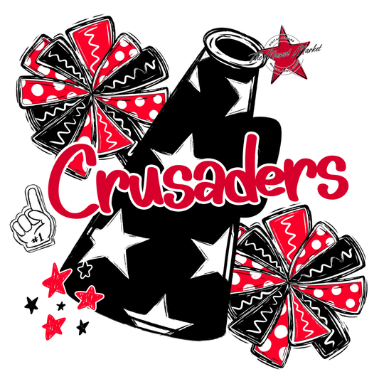 Crusaders Alpha Megaphone Design-Red