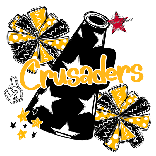 Crusaders Alpha Megaphone Design-Yellow