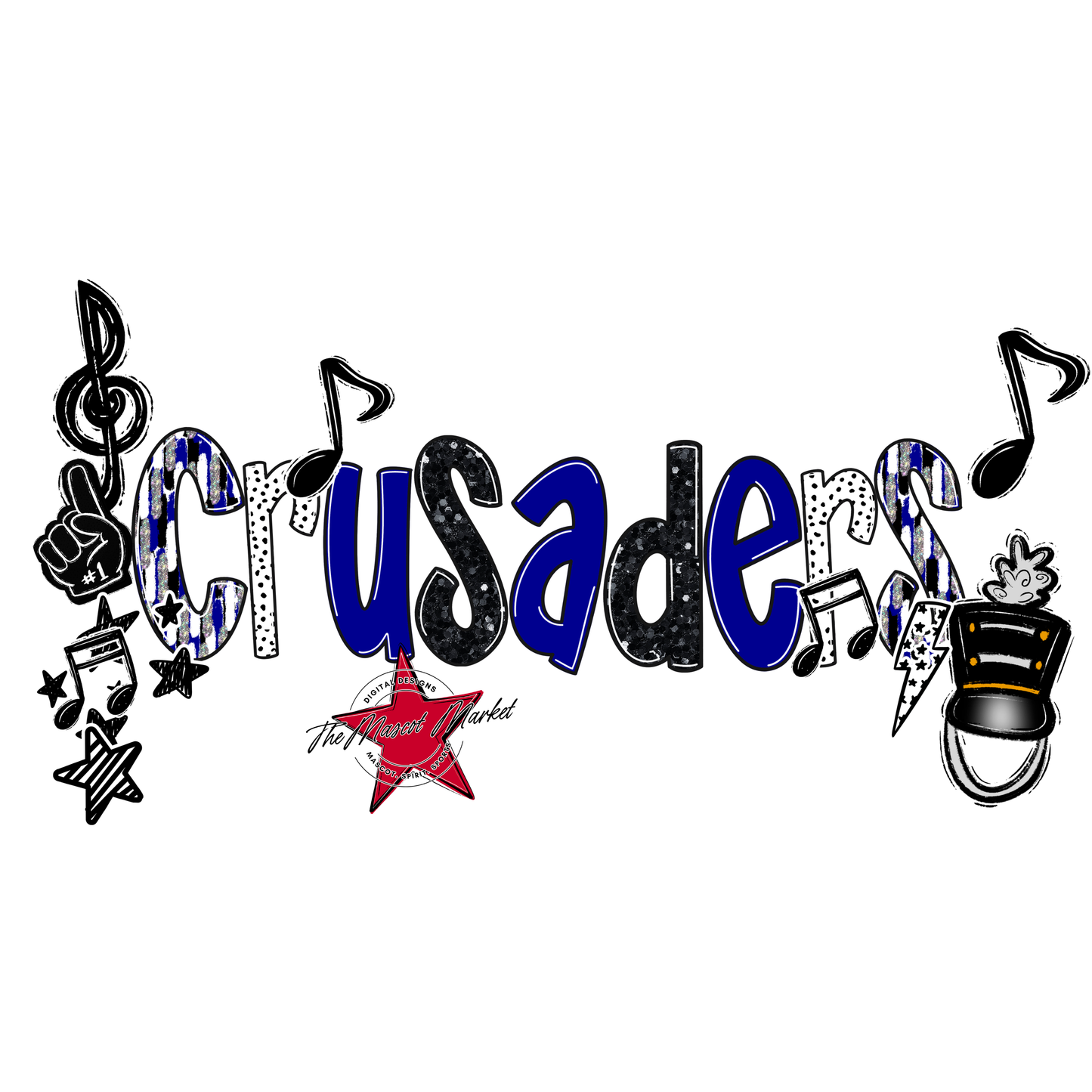 Crusaders Band Scrape-Blue