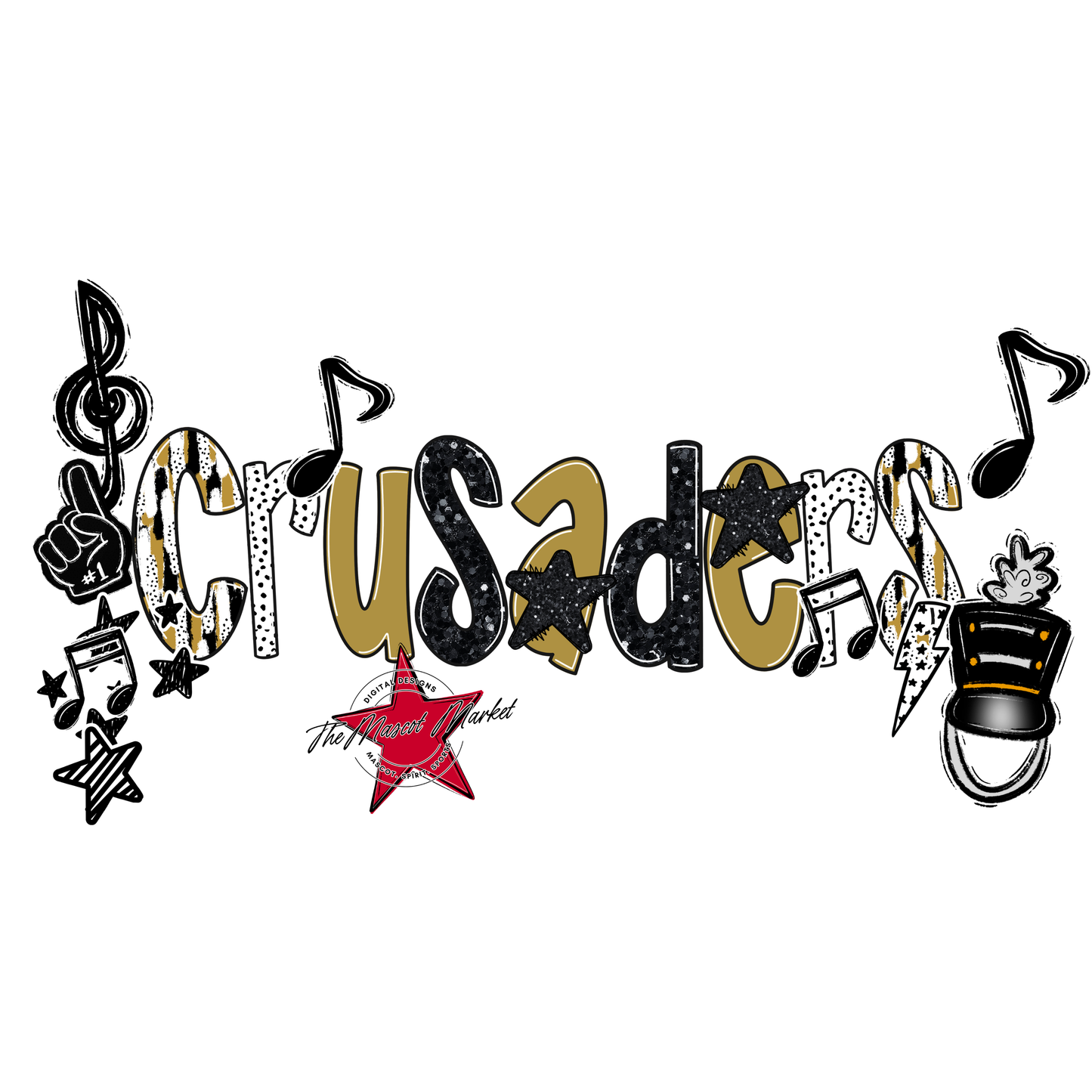 Crusaders Band Scrape-Gold