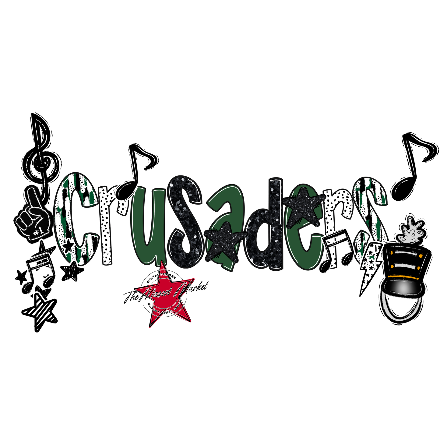 Crusaders Band Scrape-Green