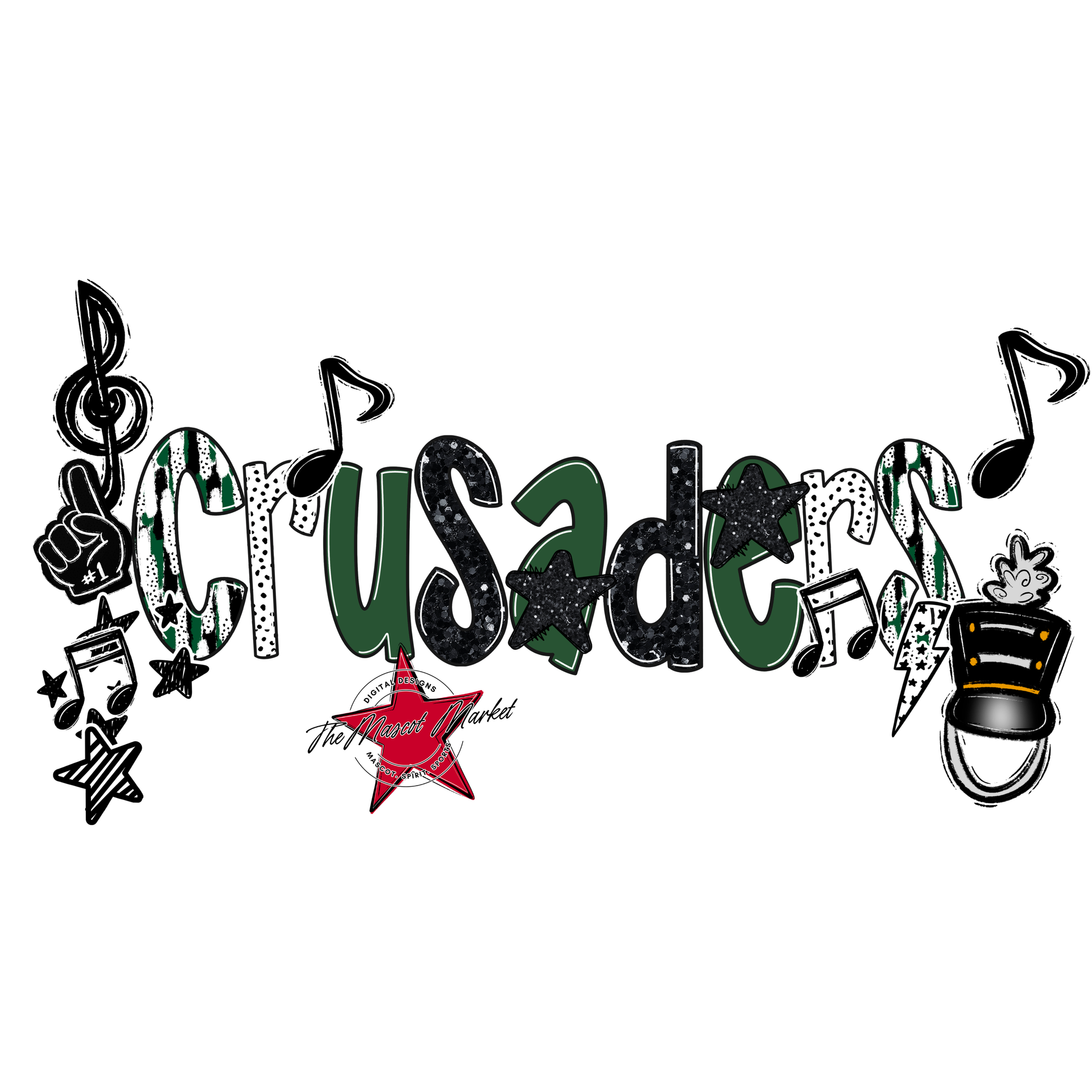 Crusaders Band Scrape-Green