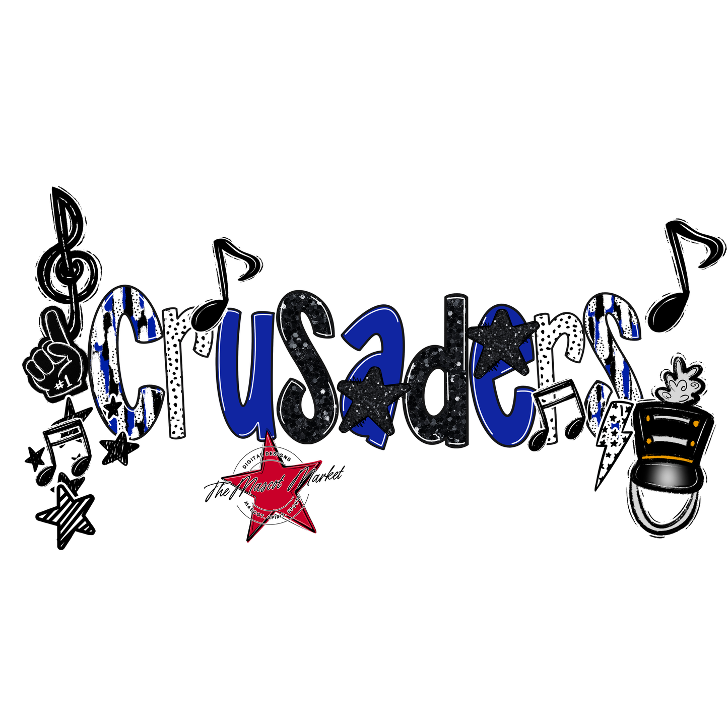 Crusaders Band Scrape-Royal Blue