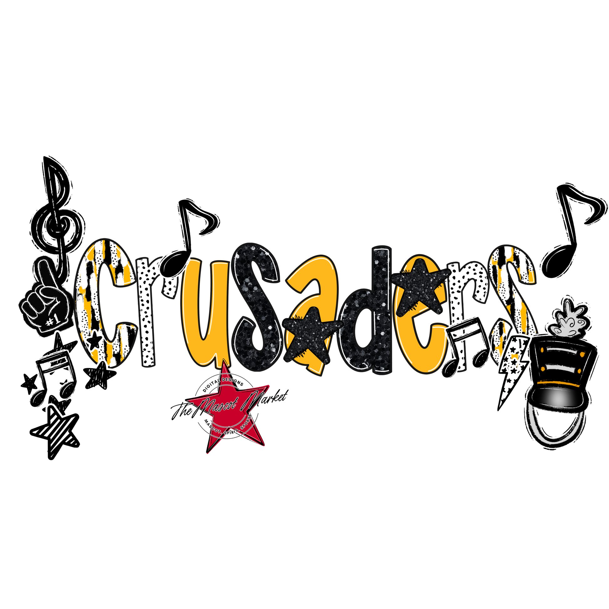 Crusaders Band Scrape-Yellow