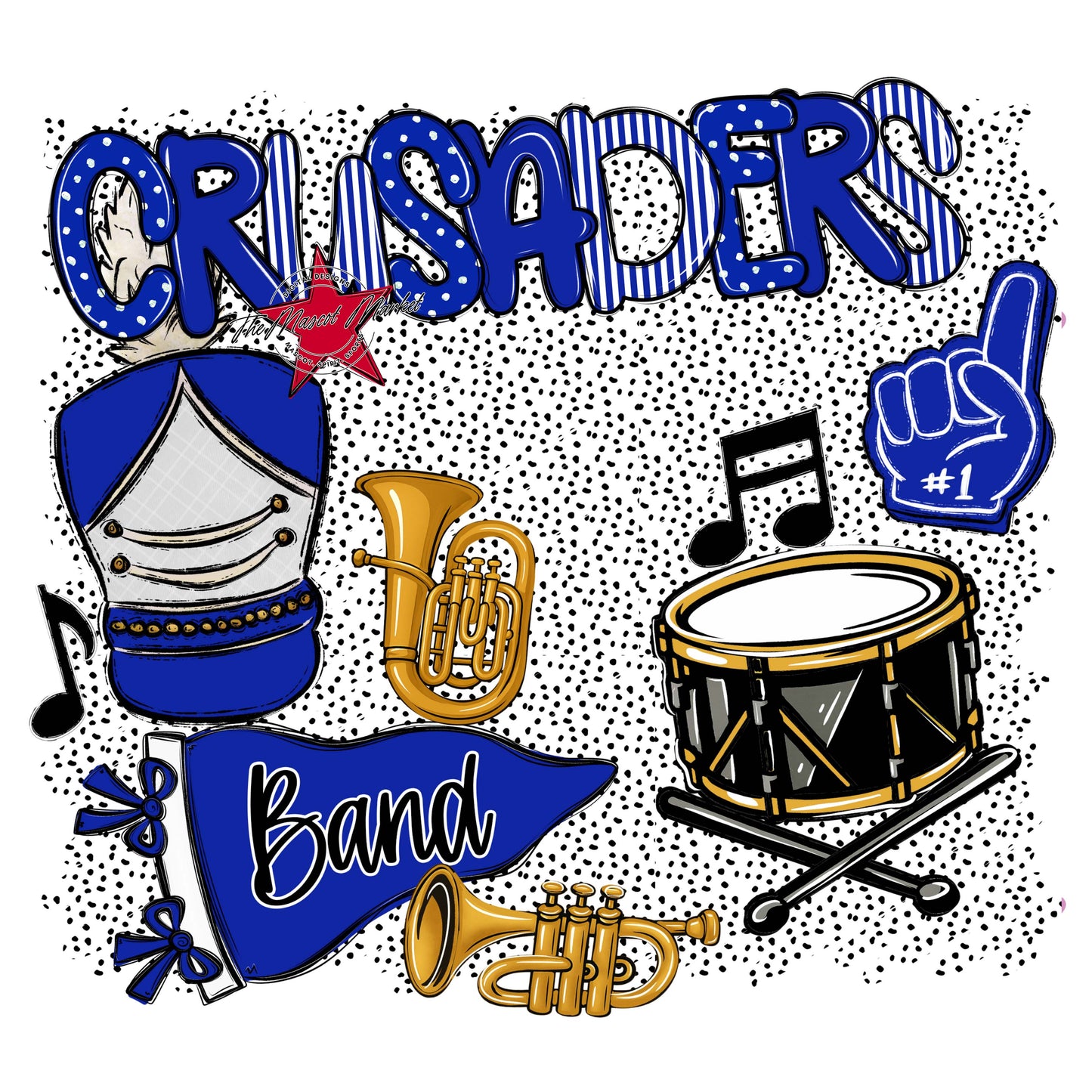 Crusaders Band Spirit-Royal Blue