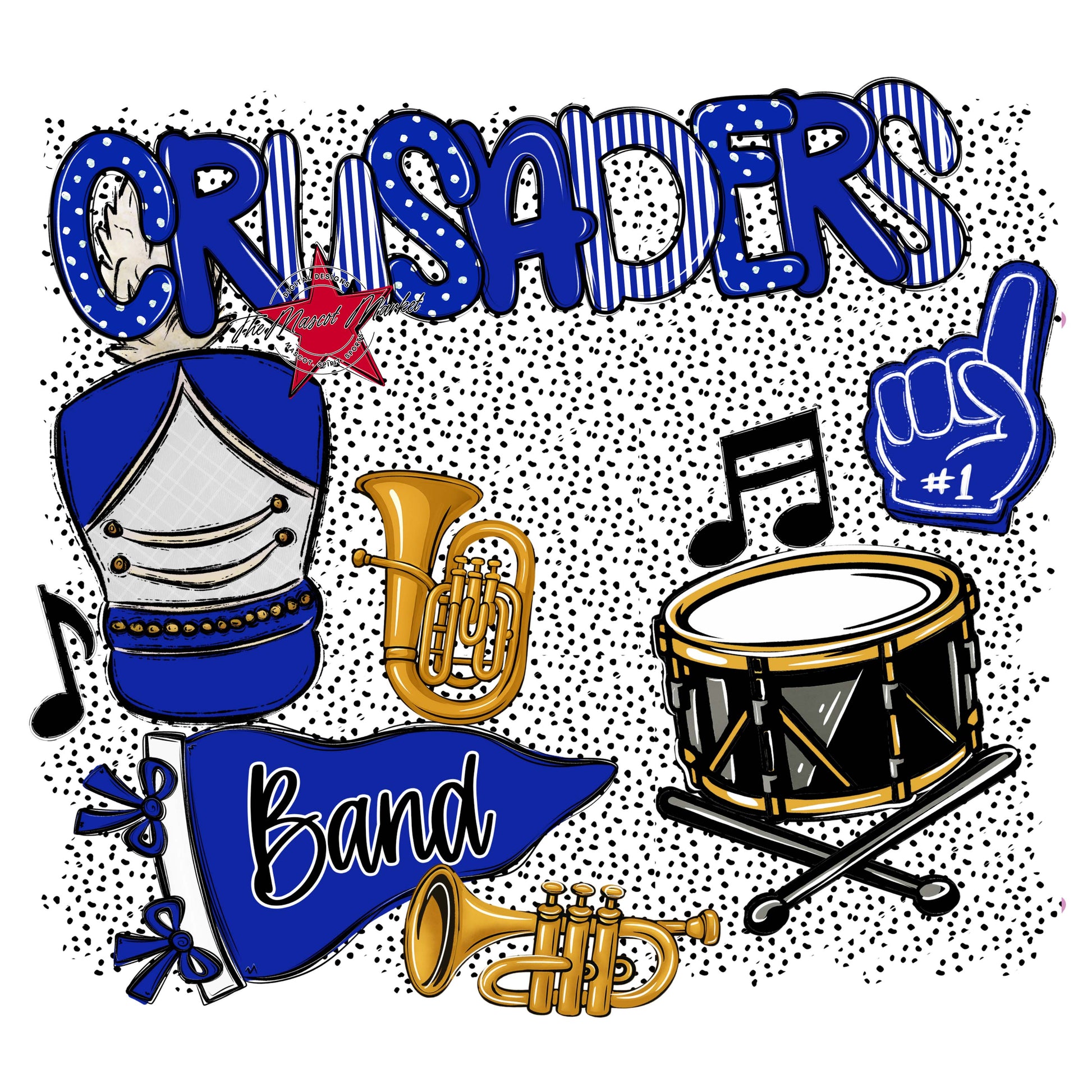 Crusaders Band Spirit-Royal Blue