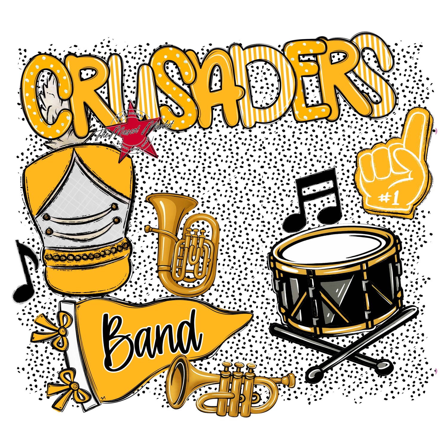 Crusaders Band Spirit-Yellow