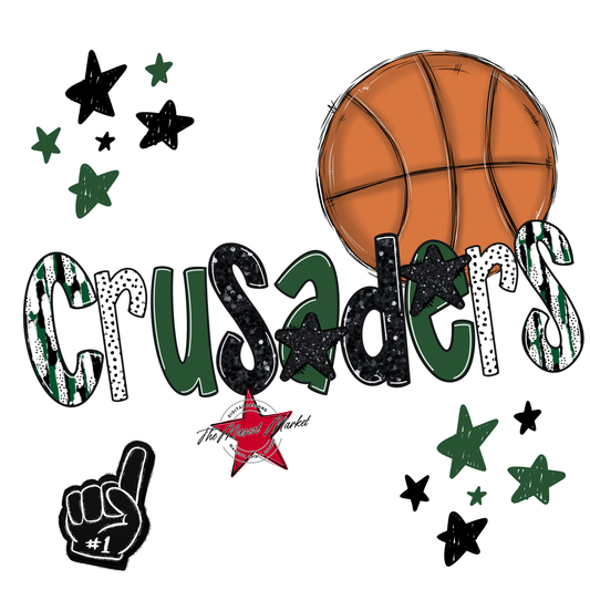 Crusaders Basketball Scrape-Green