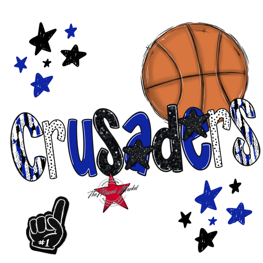 Crusaders Basketball Scrape-Royal Blue