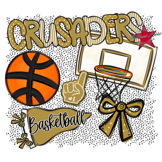 Crusaders Basketball Spirit-Gold