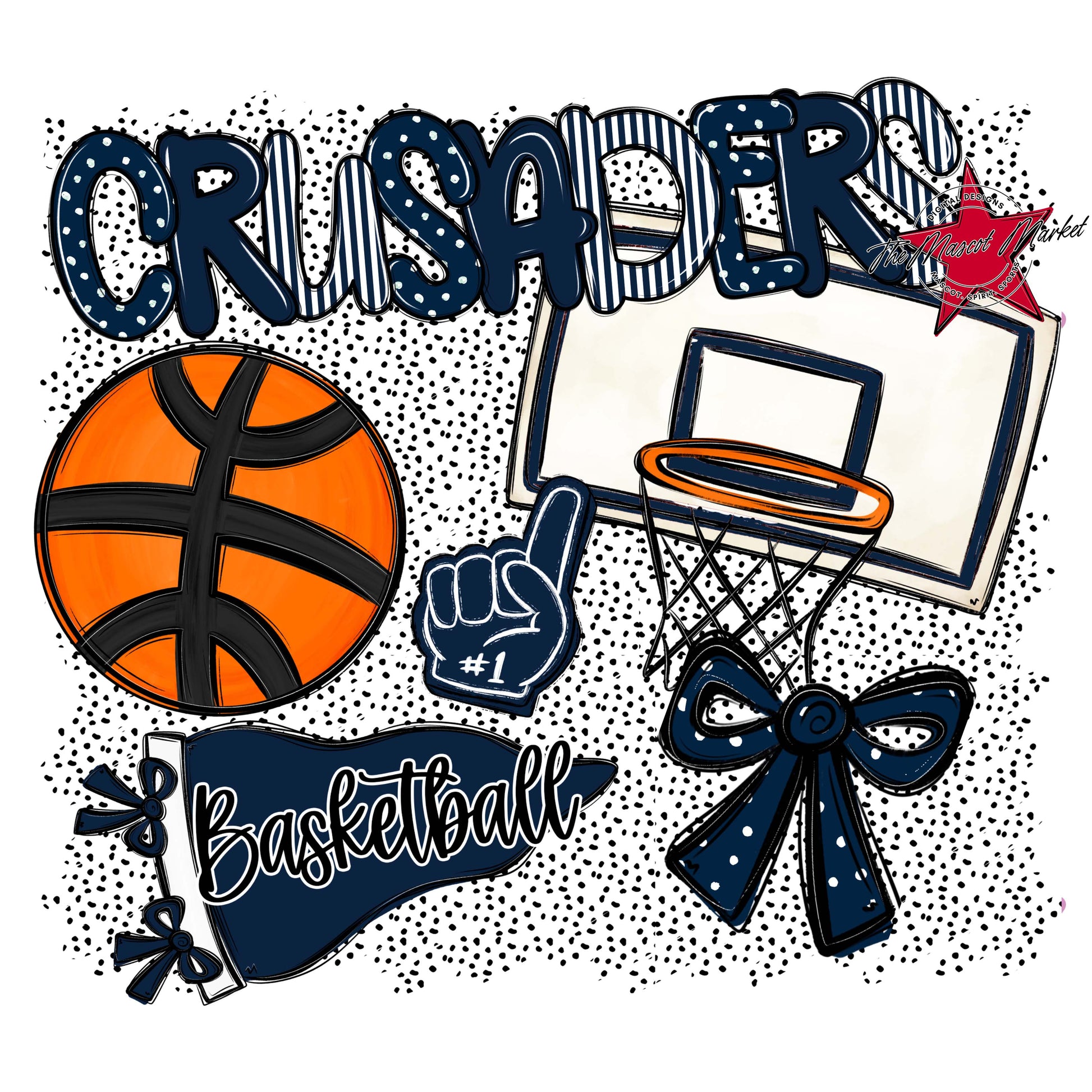 Crusaders Basketball Spirit-Navy