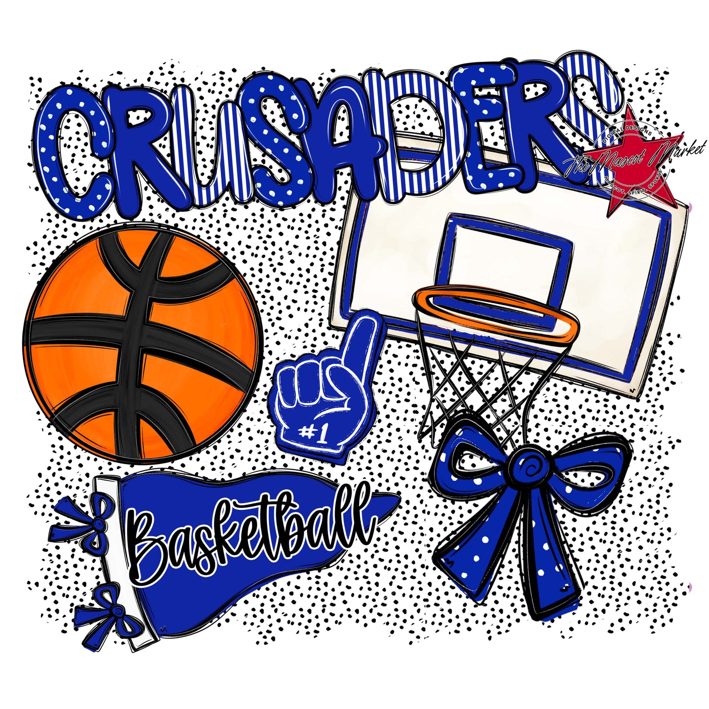 Crusaders Basketball Spirit-Royal Blue
