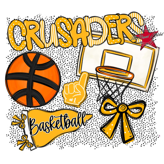 Crusaders Basketball Spirit-Yellow