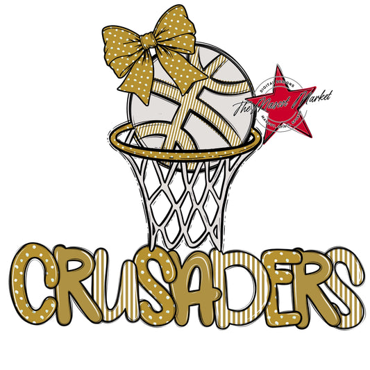 Crusaders Basketball Spirit Design-Gold