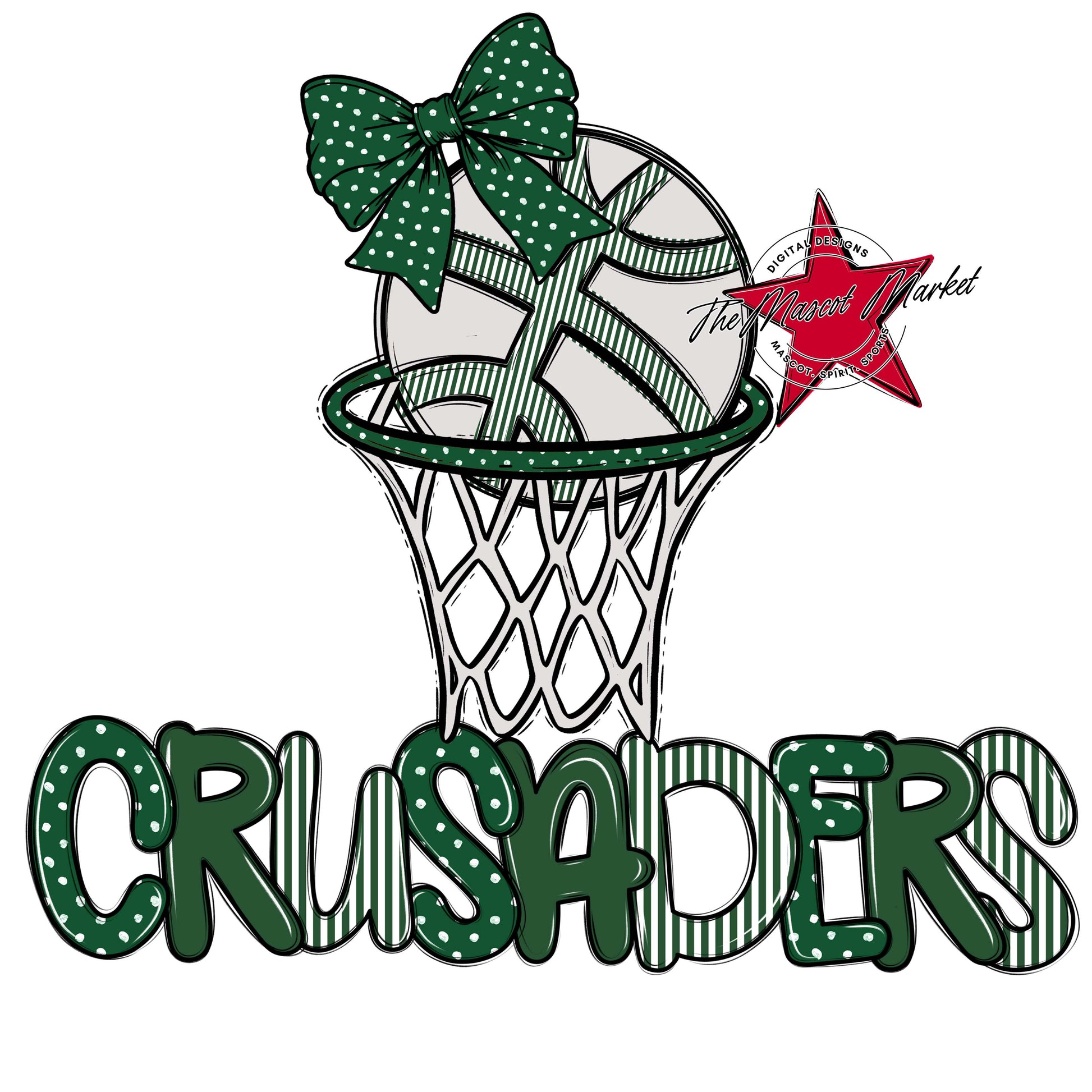 Crusaders Basketball Spirit Design-Green
