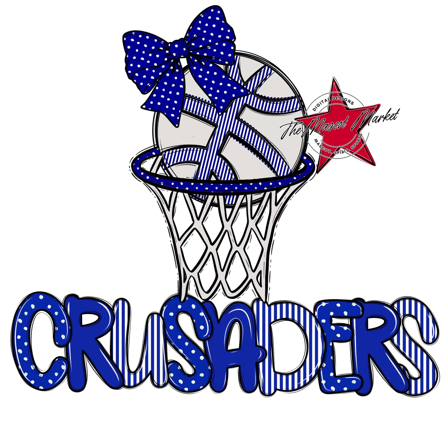 Crusaders Basketball Spirit Design-Royal Blue