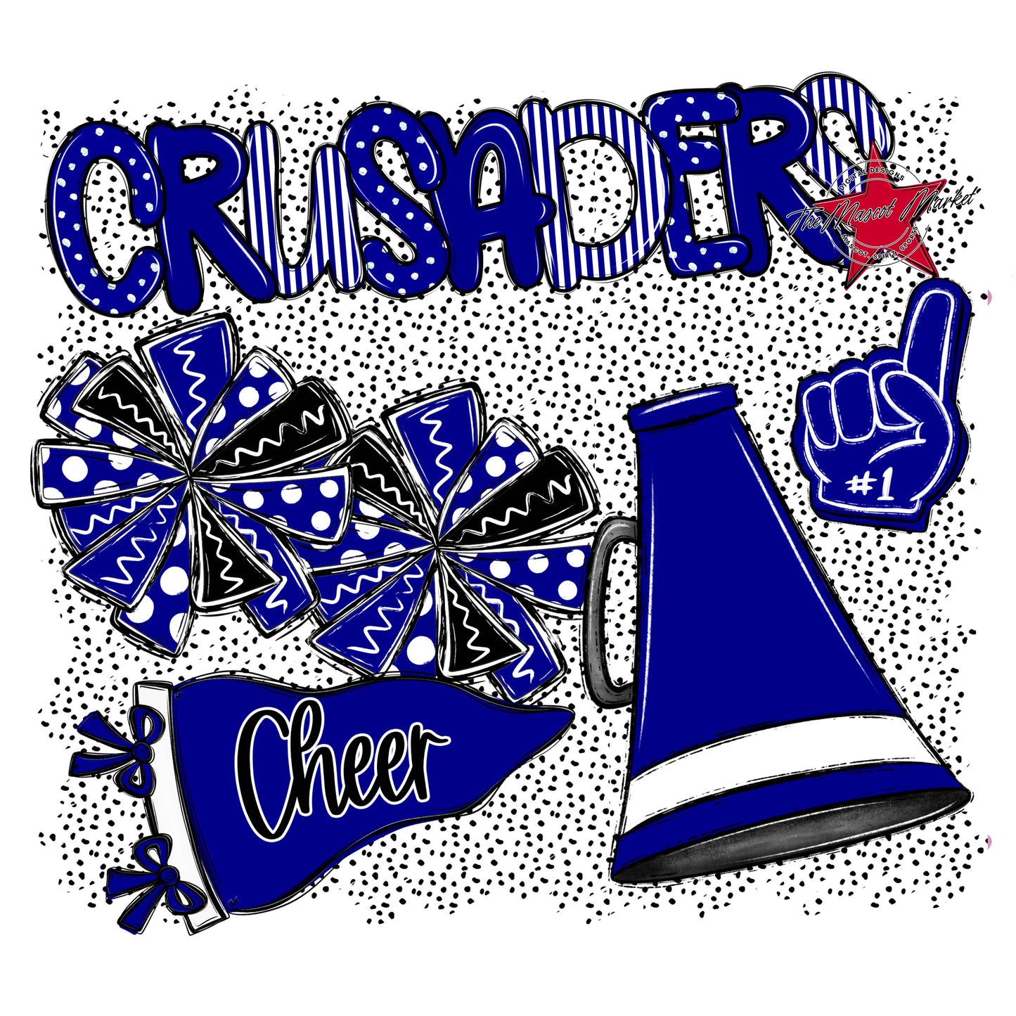 Crusaders Cheer Spirit-Blue