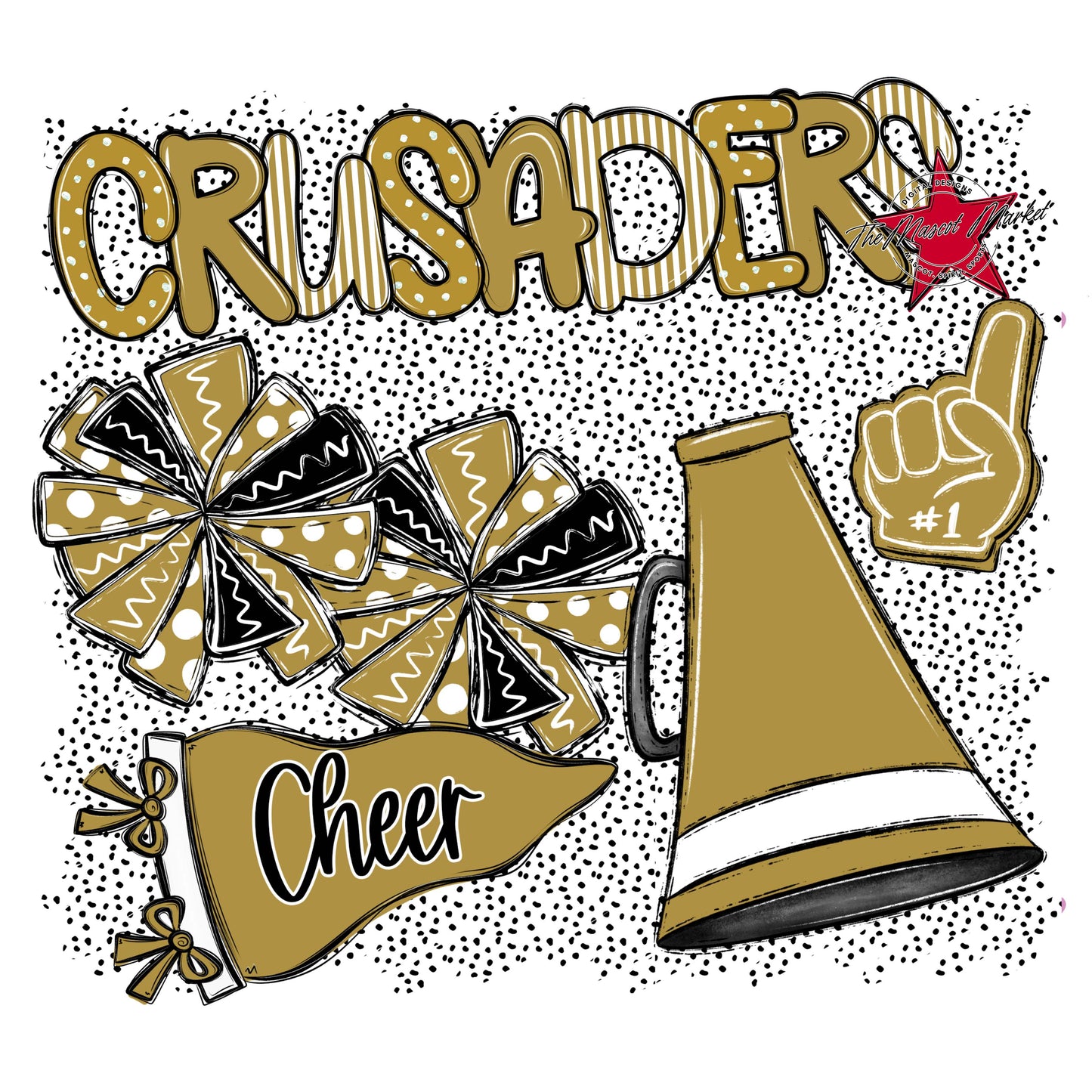 Crusaders Cheer Spirit-Gold