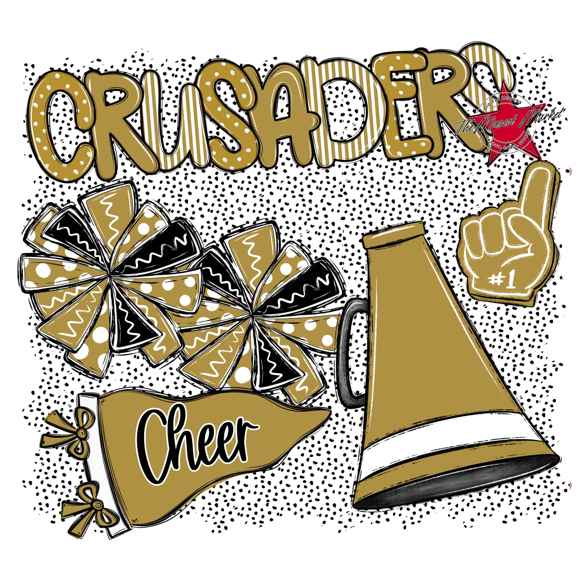 Crusaders Cheer Spirit-Gold