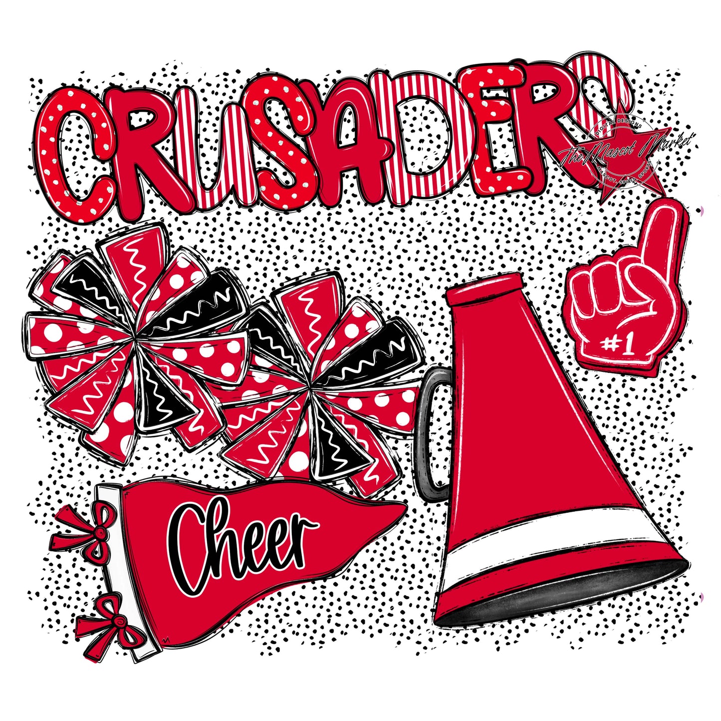 Crusaders Cheer Spirit-Red