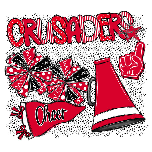 Crusaders Cheer Spirit-Red
