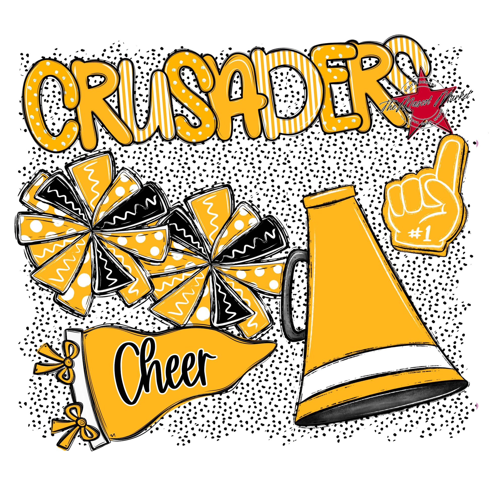 Crusaders Cheer Spirit-Yellow
