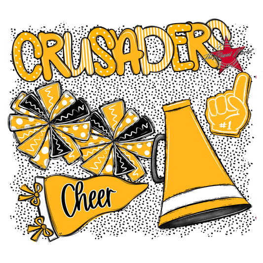 Crusaders Cheer Spirit-Yellow