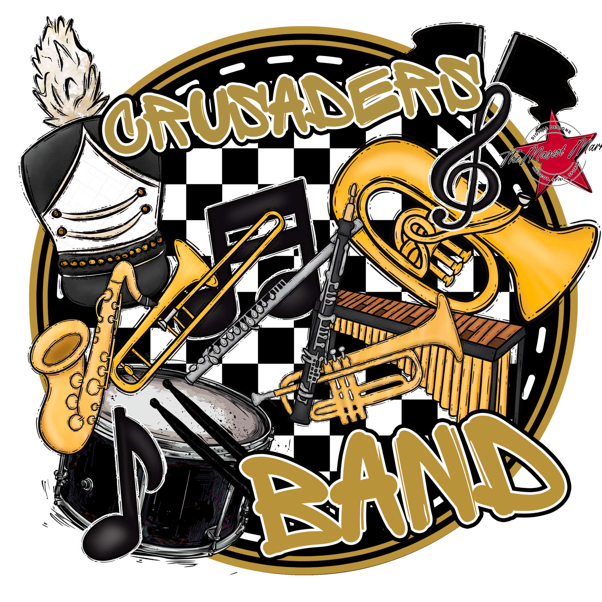 Crusaders Circle Band Design-Gold