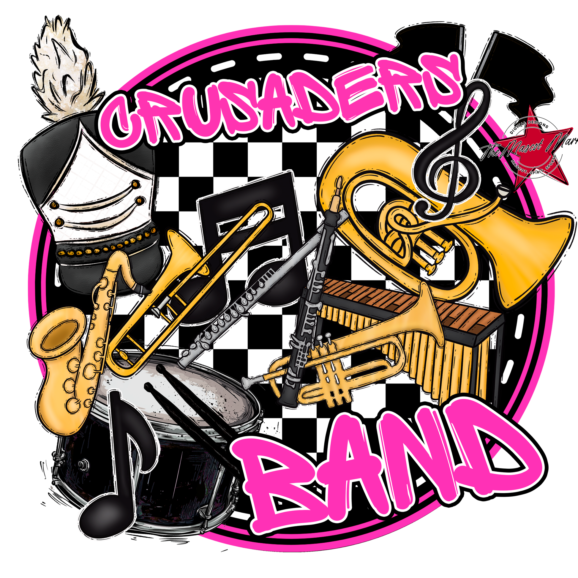 Crusaders Circle Band Design-Pink