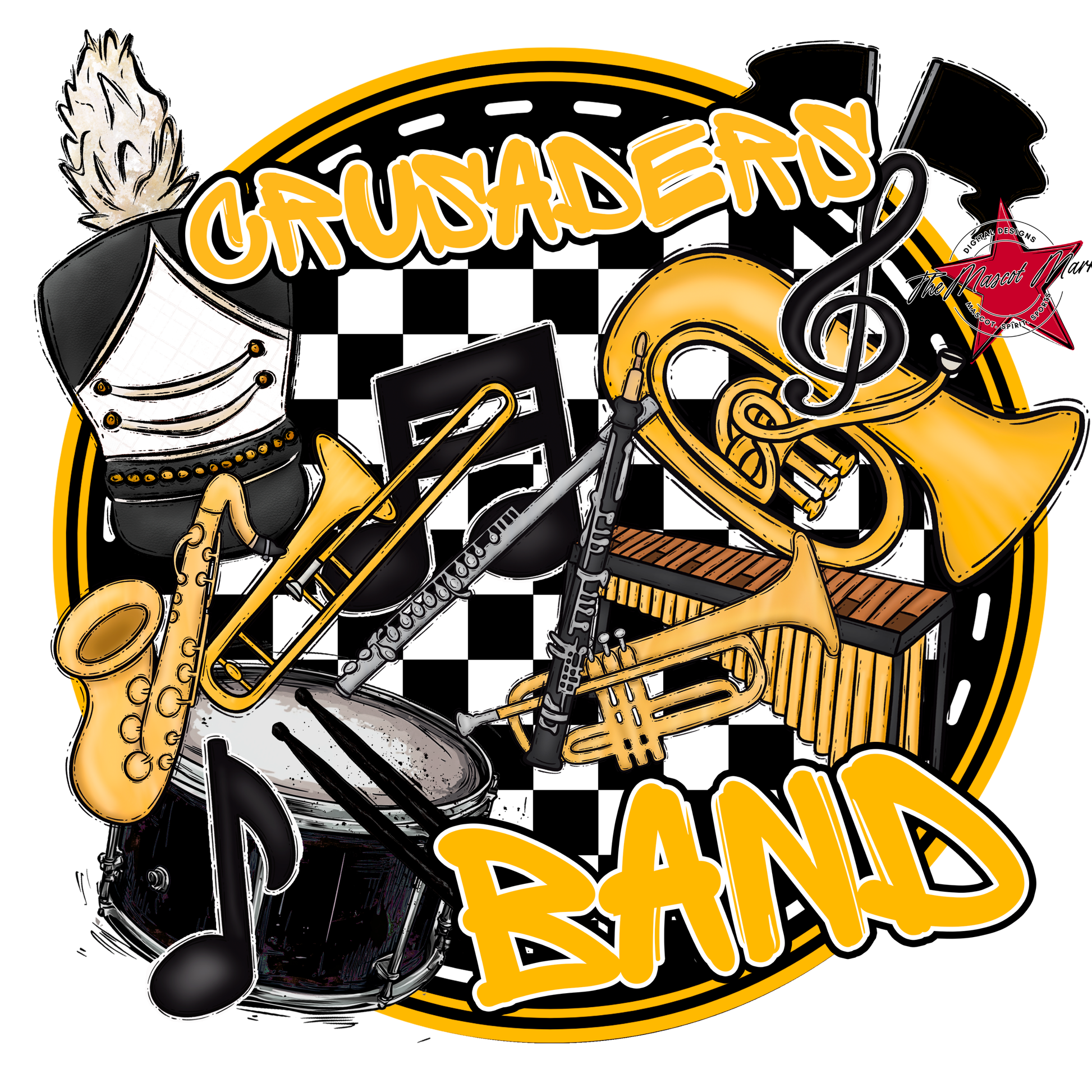 Crusaders Circle Band Design-Yellow