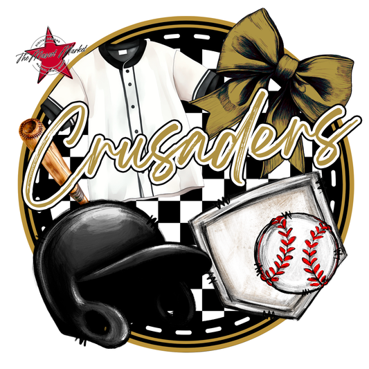 Crusaders Circle Baseball Design-Gold