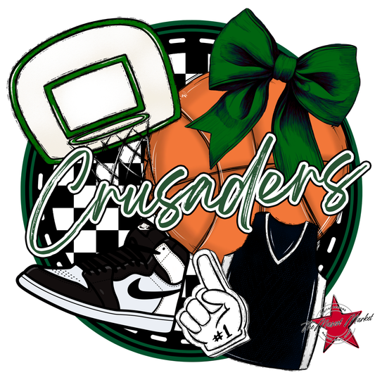Crusaders Circle Basketball Design-Green