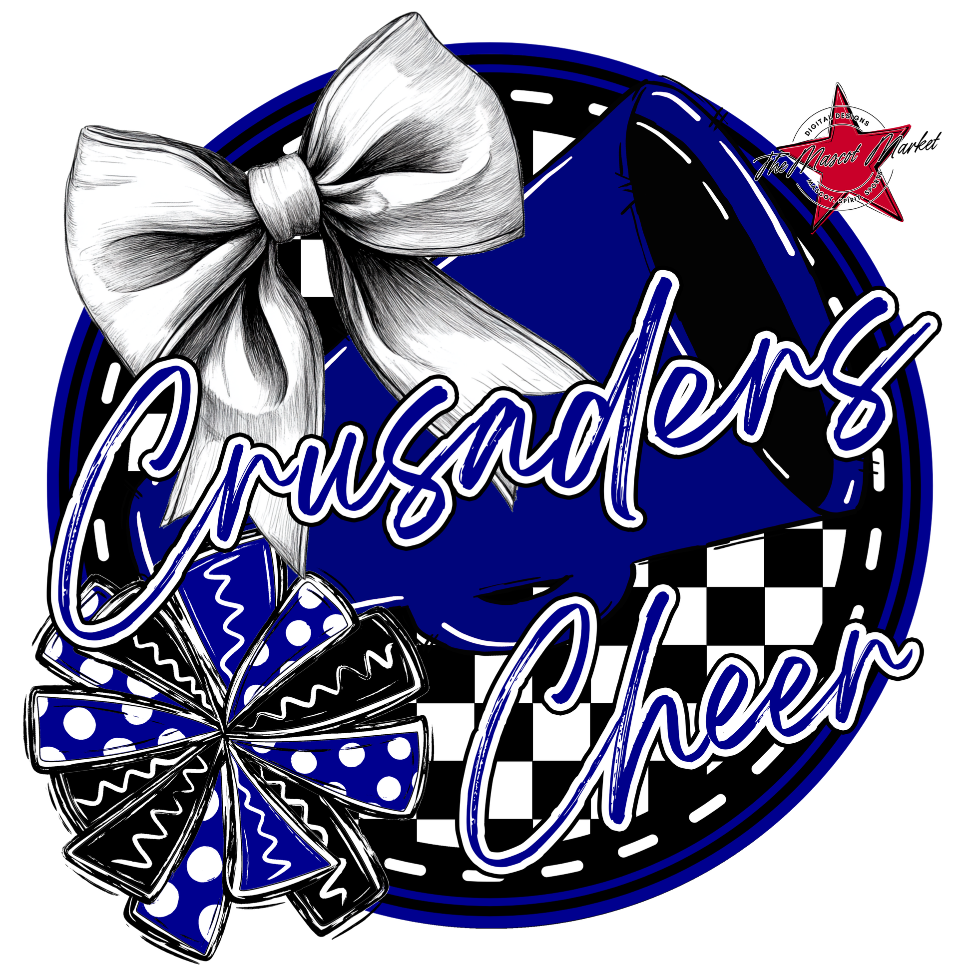 Crusaders Circle Cheer Design-Blue