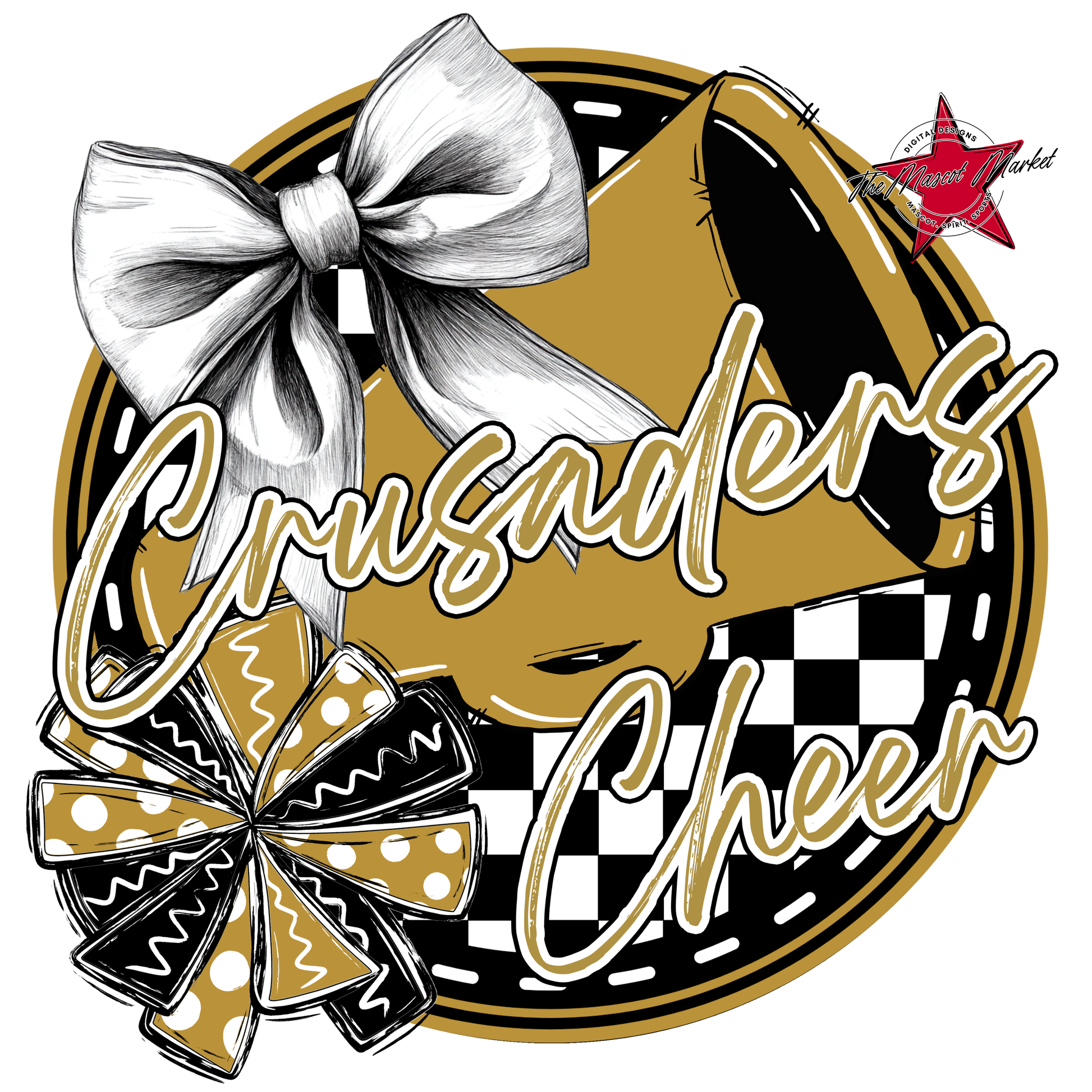 Crusaders Circle Cheer Design-Gold