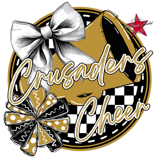 Crusaders Circle Cheer Design-Gold