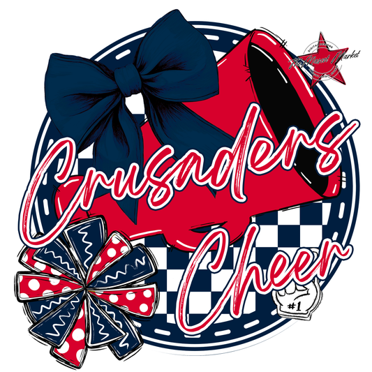 Crusaders Circle Cheer Design-Navy-Red