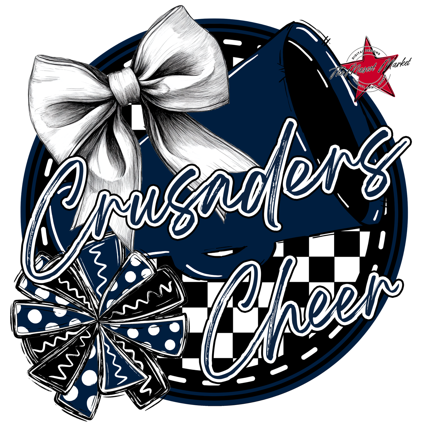 Crusaders Circle Cheer Design-Navy