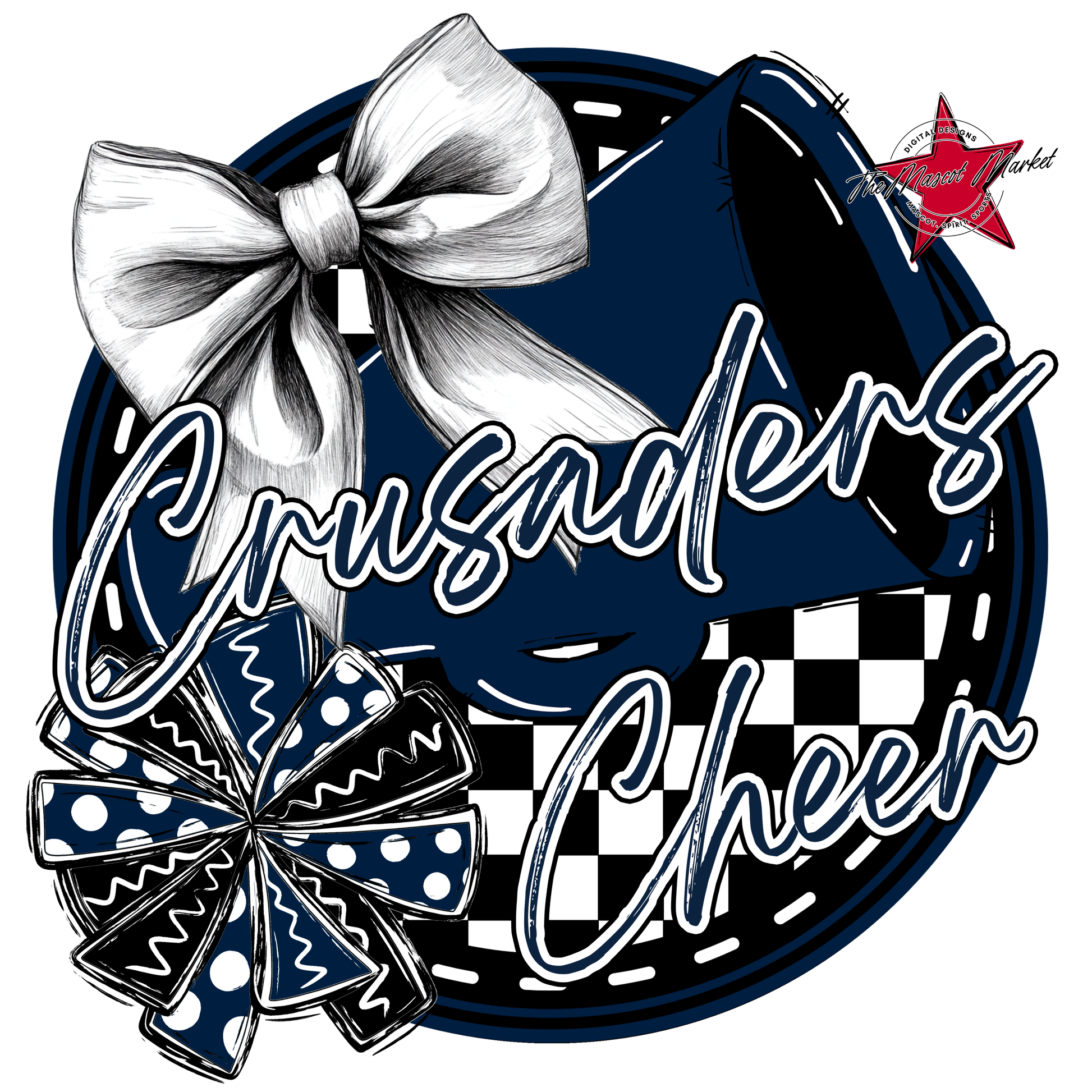 Crusaders Circle Cheer Design-Navy