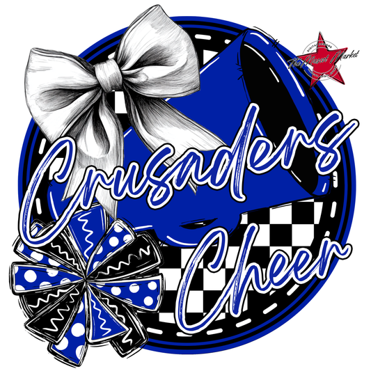 Crusaders Circle Cheer Design-Royal Blue