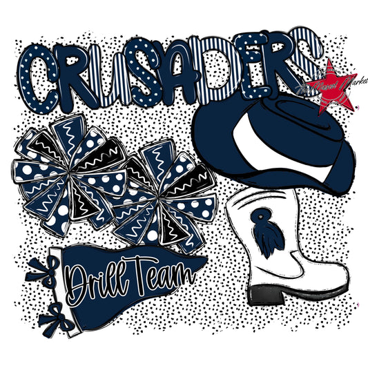Crusaders Drillteam Spirit-Navy