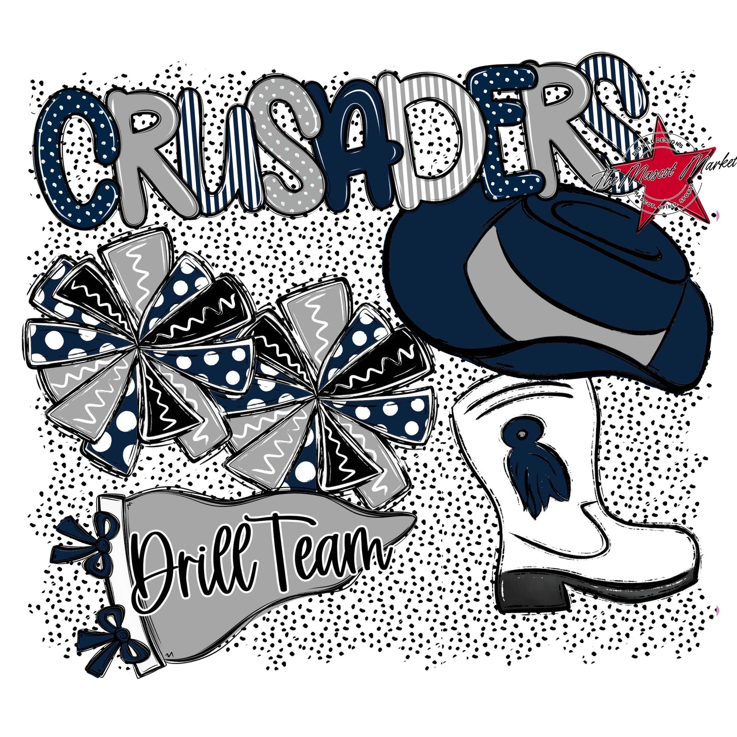Crusaders Drillteam Spirit-Navy & Grey