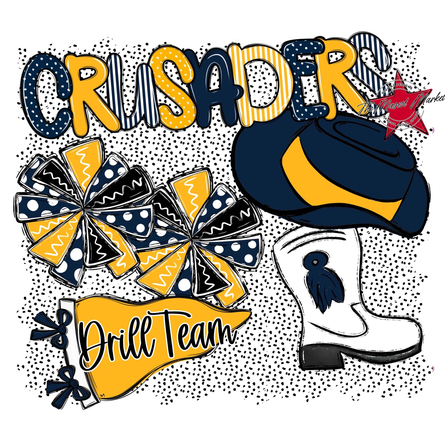Crusaders Drillteam Spirit-Navy & Yellow