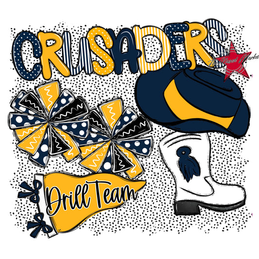 Crusaders Drillteam Spirit-Navy & Yellow