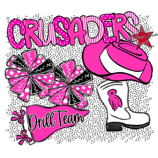 Crusaders Drillteam Spirit-Pink